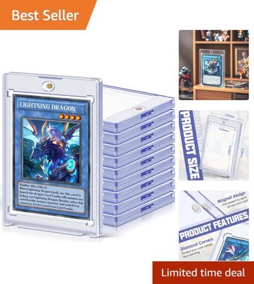 Essential 10 Count Magnetic Card Holders with UV Protection for Valuable Cards