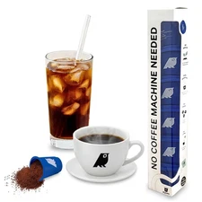 Premium Instant Coffee Pods for Hot or Cold Brew Style Drinks No Sweat Medium...