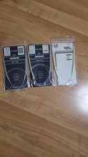 Lot Of 3 Susan Bates Quicksilver Circular Knitting Needles See Photos.