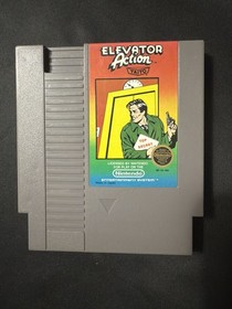 Lot of 5 Original NES Games Simpsons Rocketeer Elevator Action Top Gun PAC-Man