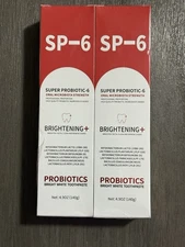 2pk Sp-6 Probiotic Toothpaste: Stain Removing, Whitening, Bad Breath, Halitosis 