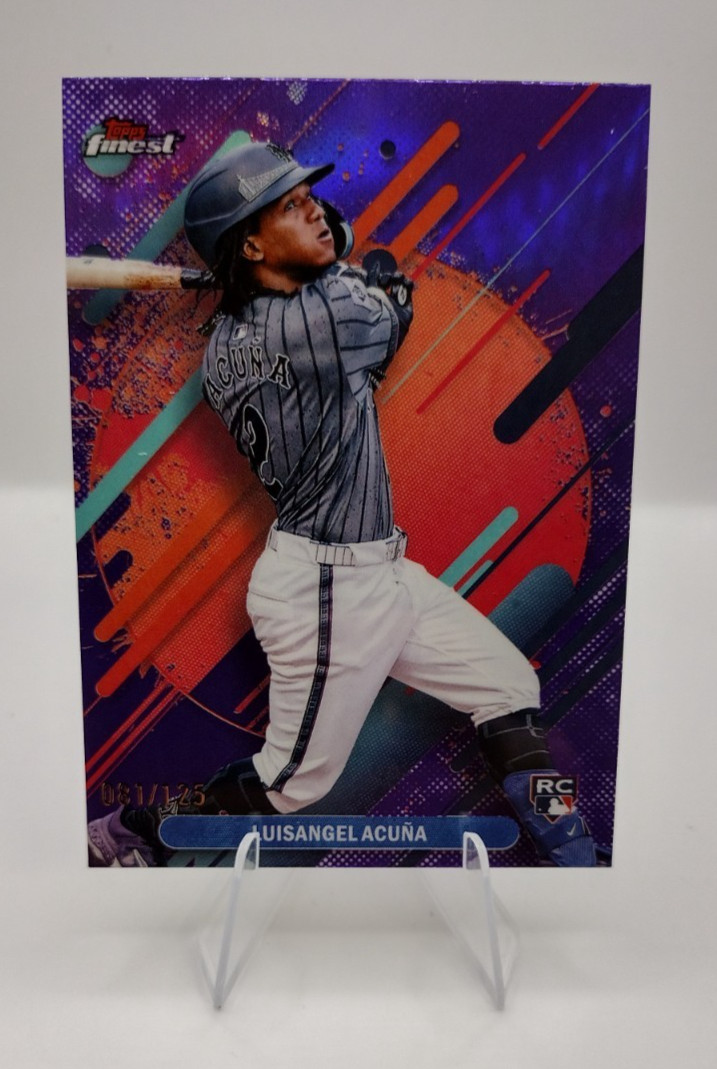 2025 Topps Finest #211 Luisangel Acuna RC Rare Rookie Purple /125 NY Mets