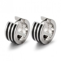 Monomania 30181 Ohrringe Creolen Damen Edelharz Edelstahl Ø 14 Mm