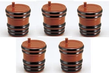 ECHIZEN Spice Box Chill Pepper Shichimi Barrel Shape 5pcs Set  RED 5.8x7cm Japan