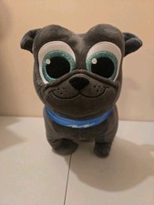 Disney Puppy Dog Pals Bingo Plush Stuffed Animal Gray Pug Blue Collar