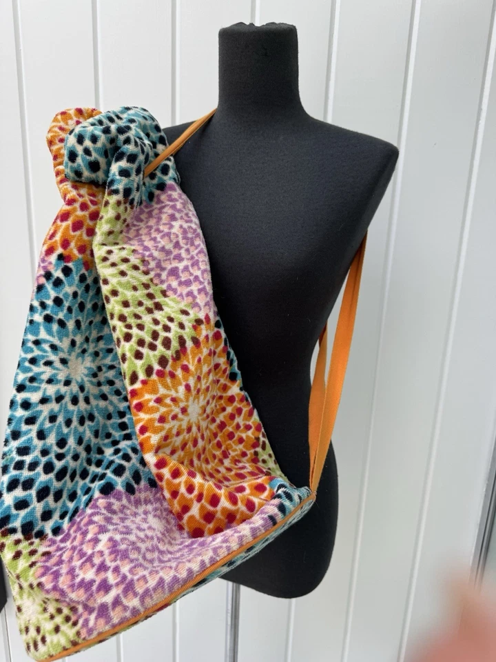 Missoni Home Beach Tote Bag Multicolor Terry Cloth Sling Italy LARGE - Image 2 of 4