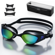 Swim Goggles   Anti-Fog UV Protection Leak-Proof  Comfort Fit Wide View Swim...
