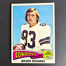 Topps 1975 Topps Golden Richards #464 Dallas Cowboys Rookie Football Card. rookie card picture