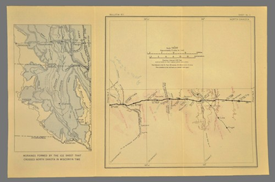 #ad 1915 Antique Northern Pacific Railroad Map Jamestown North Dakota Valley City $16.36
