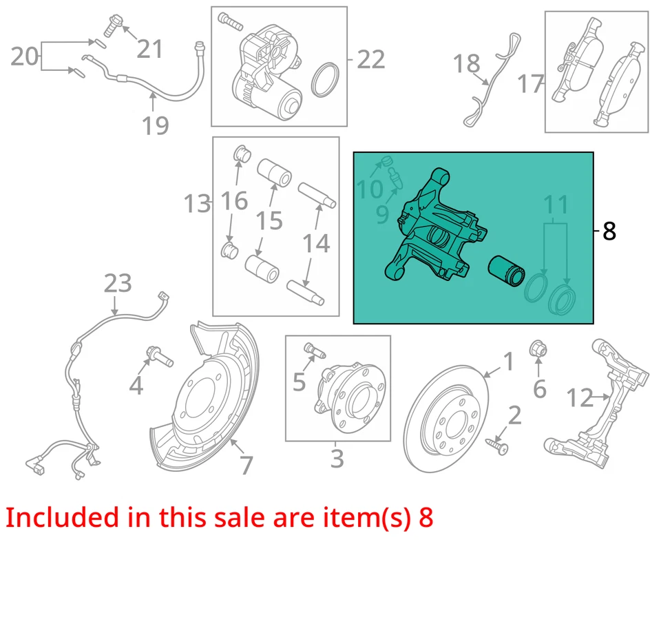 Pinza trasera derecha pasajero DGY62661X compatible con Mazda CX-30 3106839 20-23 Foto 4 de 4