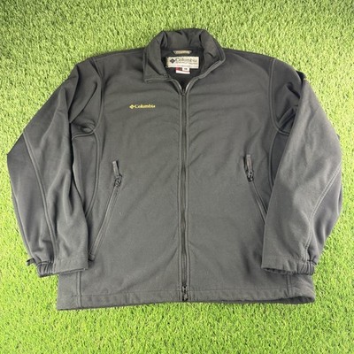Men's Large Black Columbia Titanium Interchange Fleece Full Zip Jacket EUC