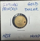 Photo of a 1858-P Gold Dollar from an eBay sale