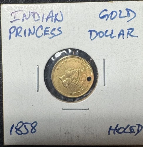 Photo of a 1858-P Gold Dollar from an eBay listing that sold on Jun 27, 2026