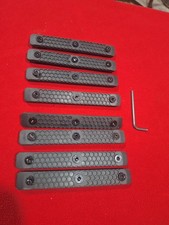 Picatinny Panals Rail 3 Slot Covers Textured Lugs Black New