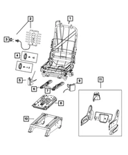 Genuine Mopar First Row Seat Cushion Swivel Mechanism 5SG54LXBAA