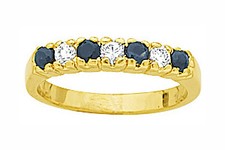 Bijoux Femme T60 Alliance Diamant & Saphir Cz Plaqué Or 18K Laminé Taille 60