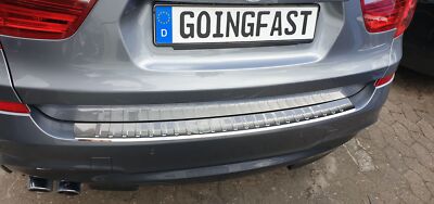 Passend für BMW X3 F25 Facelift Ladekantenschutz Edelstahl Abkantung Chrom Metal