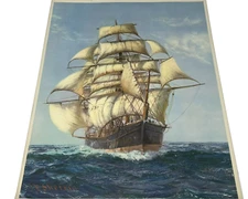 1936 Iodent Toothpaste Premium With Purchase Fine Art Print Under Full Sail