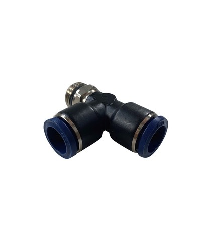 1/2" Tube O.D. x 3/8" MNPT Brass Composite Push-In Male Run Tee - Picture 3 of 3