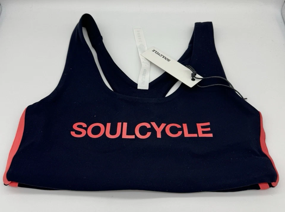 Sujetador deportivo Soulcycle Splits59 Ella Airweight azul índigo rosa rayas talla XS NUEVO CON ETIQUETAS Foto 3 de 4