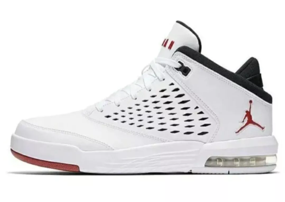 Nike Jordan Flight 4 Men&#039;s Shoes, 921196-101, White/Gym Red-Black 12 |