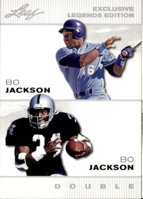 BO JACKSON DUAL FOOTBALL/BASEBALL 2024 LEAF LEGENDS Card #ELE-01