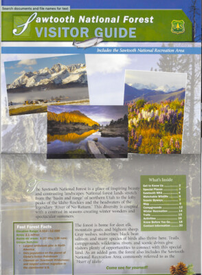 Sawtooth National Forest Visitor Guide & Map, Idaho, by US Forest Service