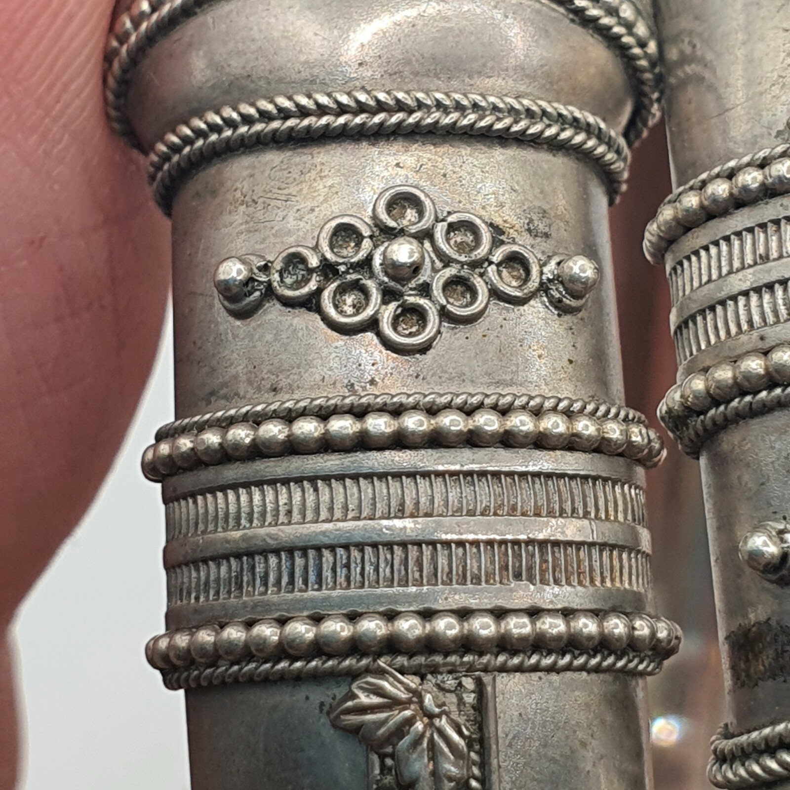 Photo 9 of Antique Victorian Silver Bypass Bangle, B24