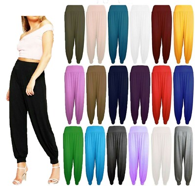 Damen/Damen Uni Haremshose Ali Baba Leggings Baggy UK 8-26