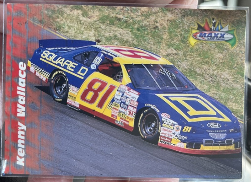 1997 Upper Deck Maxx Race Cards Kenny Wallace Card #72 NASCAR Car 81 Ford