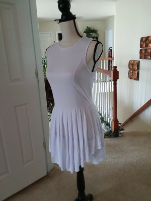 Unbranded Women's Top / Tunic S White Zipper Back Pleated Sleeveless NWOT