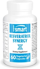 Supersmart Resveratrol Synergy Supplement Vitamin C anti Aging Formula with Tran