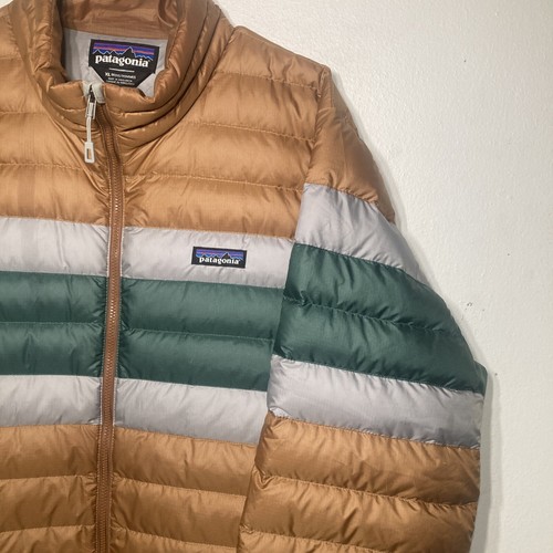 Patagonia Down Sweater Jacket Men’s XL Ran Green Silver Down Puffer *READ FLAWED - Picture 2 of 14
