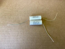 2 NOS Vintage Cornell-Dubilier .22 uf 400v Yellow Film Tube Amp Capacitors