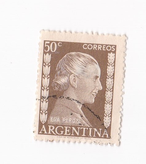 Argentina Vintage Postage Stamp 50c Eva Peron
