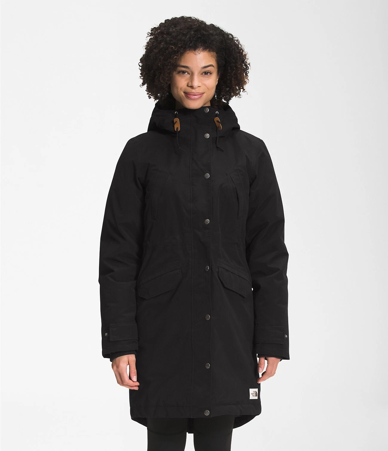 The North Face Snow Down Hooded Parka Warm Winter Jacket Black Medium NWT $350!