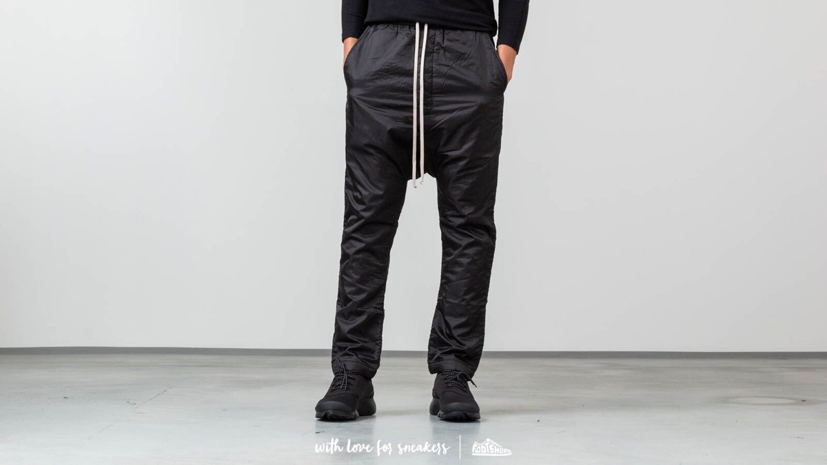 RICK OWENS DRKSHDW Dropped Crotch Drawstring Black Track RICK OWENS DRKSHDW Dropped Crotch Drawstring Black Track