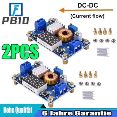 2PCS 5A DC DC Wandler Step Down Module XL4015E Abwärtswandler mit LED Anzeige DE