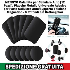 Calamita per Telefono Auto Magnetico 12 Placche Metallo Universale Adesivo
