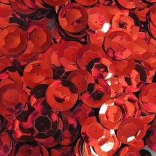 20mm Cup Round Sequins Burgundy Red Wine Shiny Metallic. Made in USA