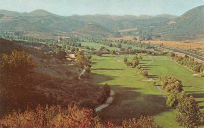 FALLBROOK, CA California  PALA MESA GOLF COURSE~Bird's Eye View  Chrome Postcard