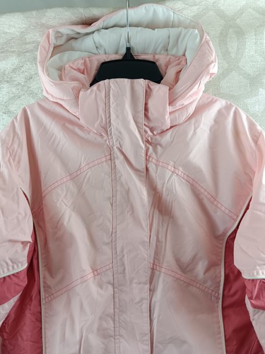 Columbia Winter Jacket Girls 18/20 Pink Full Zip Hooded - Picture 5 of 10