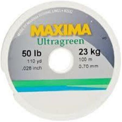 Maxima Ultragreen Angelschnur1 Spule 100m Friedfischangeln (grün) Friedfischangeln