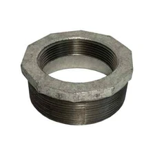 Galvanized Reducing Bushing 4" x 3" NPT Thread Pipe Fitting Rust Resistant