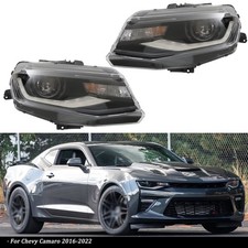 For Chevy Camaro 2016-2022 Hid Wled Drl Black Leftright Headlight Assembly