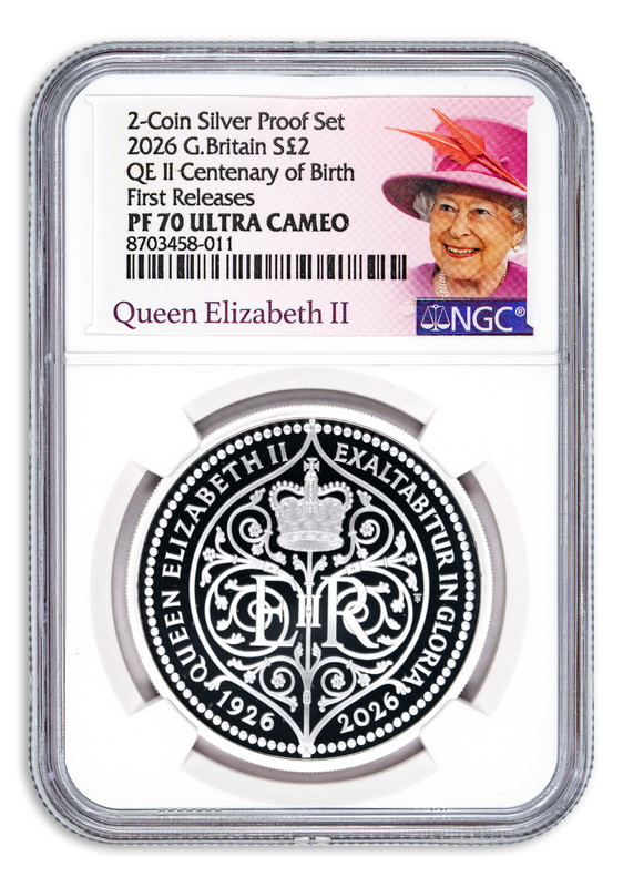 2026 Great Britain 1 oz Silver Queen Elizabeth Centenary of Birth NGC PF70 FR