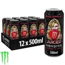 Monster Juiced Bad Apple Energy Drink – 12 x 500ml Cans