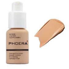 PHOERA Foundation,Soft Matte Full Coverage Liquid Foundation,Makeup Brighten ...