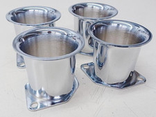 Set Of 4 Chrome Velocity Stacks Weber Idf Dcoe Empi Hpmx Dellorto Carburetors