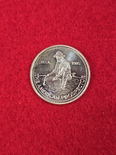 1985 Engelhard 1/4oz American Prospector .999 Fine Silver Round. Rare!